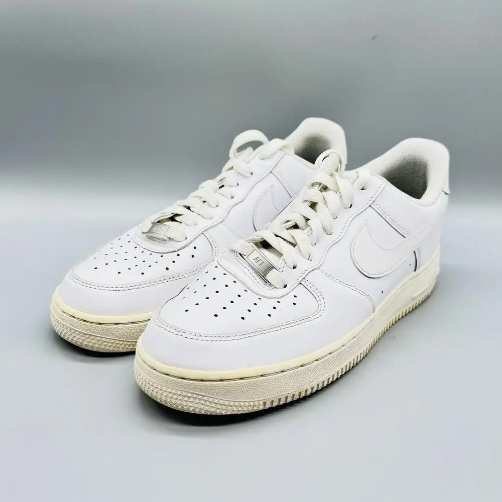 Nike Shoes Mens 8 White Leather Air Force 1 Low Classic Basketball Sneakers
